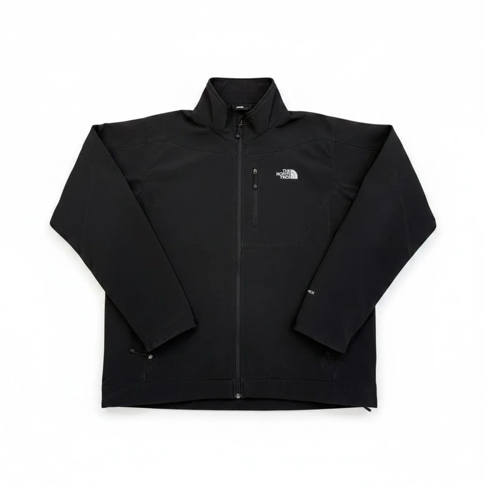 The North Face Apex Bionic Mens Softshell Jacket Black Windproof Full Zip XL